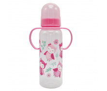 Пляшечка пластикова з ручками Mega Zayka MGZ-0207(Pink) 250 мл