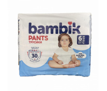 Дитячі підгузки-трусики Bambik 6 15+ кг 30 шт