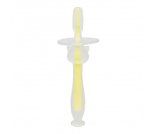 Силіконова зубна щітка Mumlove Mega Zayka MGZ-0707(Yellow) з обмежувачем