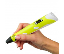 3D ручка c LCD дисплеем 3DPen Hot Draw 3 Yellow Комплект эко пластика для рисования 209 метров
