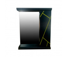 Дзеркало з полицями Mikola-M Plastic 2.1 Антрацит grey yellow правий 70 см