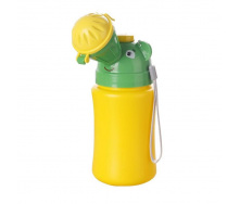 Портативний дитячий пісуар SUNROZ Travel Urinal Potty туалет для хлопчика Жовто-Зелений (SUN5004)