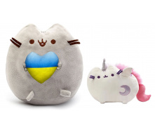 Набір м'яких іграшок S&T Pusheen cat 23х25 см та 15х12 см (vol-10455)