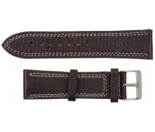 Ремінець для годинника Mykhail Ikhtyar шкіряний 22 мм Темно-коричневий (S529-22S dark brown)