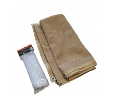 Сітка ширма для балкона No Brand 110 г/м2 100x700 см Бежевий (2595581312)