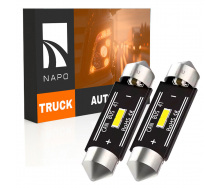 Комплект світлодіодних ламп для вантажівок Napo Truck SJ-7020-1SMD 24V 41mm C5W C10W 2 шт Білий (2530979342)