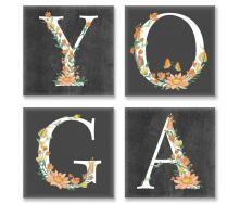 Набір для розпису за номерами Идейка YOGA лофт 18*18 см*4 шт. CH118