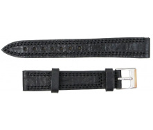 Ремінець для годинника зі шкіри Mykhail Ikhtyar 16 мм Чорний (S619-16S black)