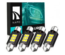 Комплект світлодіодних ламп Napo LED SJ-3030-6SMD 41mm C5W C10W 4 шт Білий (2476286834)