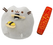 Комплект М'яка іграшка кіт з суші Pusheen cat і Антистрес іграшка Mokuru (vol-728)