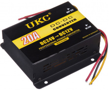 Перетворювач напруги інвертор UKC 24В у 12В 20A Black (3_00380)
