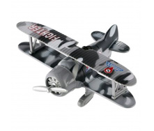 Детский металлический Самолет A-Toys XG879-102 инерционный Серый