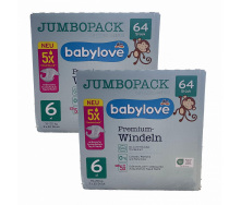 Підгузники Babylove Premium Jumbo Pack 6 xl (15-20 кг) 128 шт