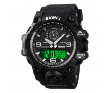 Годинник наручний чоловічий Skmei 1586 Black 1586BK (17156-hbr)