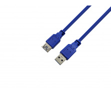 Кабель PrologiX USB/USB V 3.0 M/F 1.8 м синій PR-USB-P-11-30-18m