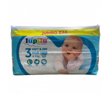 Підгузники Lupilu soft & dry Jumbo Bag розмір 3 Midi вага 4-9 кг 112 шт