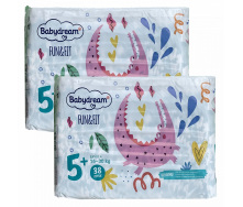Підгузники Babydream FUN&FIT 5+ junior+ 16-30 кг 76 шт
