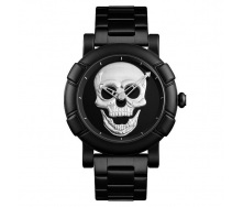 Наручний чоловічий годинник Skmei Skull 9178 Чорний (1077593889)