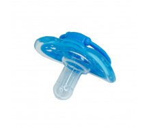 Дитяча силіконова пустушка Mega Zayka MGZ-0517(Blue) кругла