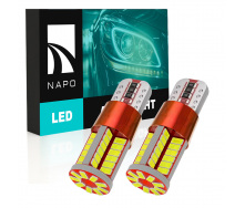 Комплект світлодіодних ламп Napo T10-3014-57smd-CAN W5W T10 2 шт Білий (2506579740)