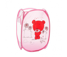 Корзина для игрушек UKC Baby Play 48х29х25 см Мишка Розовый