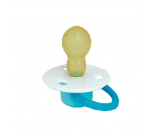 Дитяча пустушка латексна Mega Zayka MGZ-0515(Turquoise) кругла