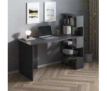 Письмовий стіл з полицями No Brand Open shelf 1250х600х750 мм Антрацит (13624989)