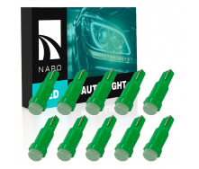Комплект світлодіодних ламп Napo LED T5-1led-A T5 W1,2W 10 шт Зелений (2441245043)