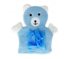 Мочалка-рукавичка для купання малюків Mega Zayka MGZ-0911 (Blue) Ведведик