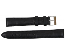 Ремінець для годинника Mykhail Ikhtyar зі шкіри 18 мм Чорний (S648-18S Black)