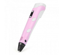 3D ручка c LCD дисплеем 3DPen Hot Draw 3 Pink+Досточка+Ножницы+Комплект эко пластика для рисования 109 метров