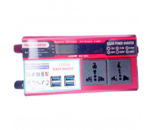 Автомобильный инвертор Solar Power Inverter 017 c 12V на 220V 1000W модифицированная синусоида Red (11060-hbr)