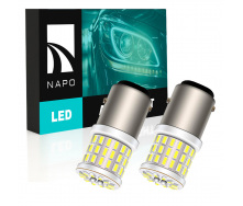 Комплект світлодіодних ламп Napo LED 1157-3014-57smd-ceram P21/5W 1157 BAU15S 2 шт Білий (2473239737)
