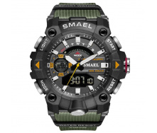 Часы наручные мужские Smael 8040 Army Green (15160-hbr)