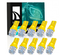 Комплект світлодіодних ламп Napo T10-5050-5smd W5W T10 10 шт Жовтий (2510508155)