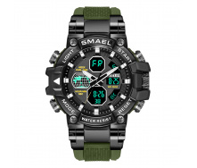 Часы наручные мужские Smael 8027 Army Green (15182-hbr)