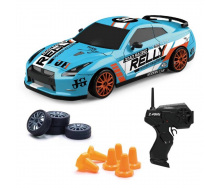 Радиоуправляемая дрифтовая машинка на Аккумуляторе с LED Подсветкой RC Race Nissan GT-R 4WD 18.5 см (761)