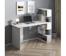 Письмовий стіл з полицями No Brand Open shelf 1250х600х750 мм Білий (10198838)
