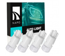 Комплект світлодіодних ламп Napo T10-CCAB-2835-2smd W5W T10 4 шт Білий (2513667048)