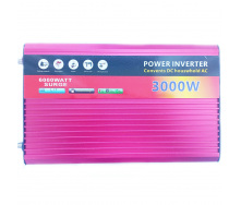 Автомобильный инвертор Power Inverter 002 c 12V на 220V 3000W модифицированная синусоида Red (11038-hbr)