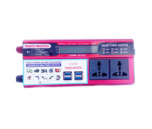 Автомобильный инвертор Solar Power Inverter 011 c 12V на 220V 1500W модифицированная синусоида Red (11034-hbr)