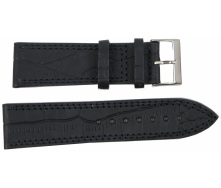 Ремешок для часов кожаный Mykhail Ikhtyar 24 мм Черный (S24-619S black)