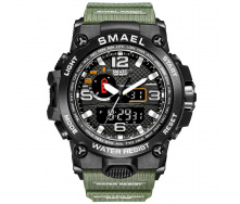Часы наручные мужские Smael 1545D Army Green (15165-hbr)