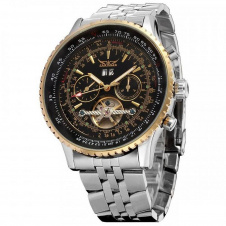 Чоловічий наручний годинник механічний Jaragar Luxury Silver