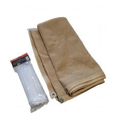 Сітка ширма для балкона No Brand 110 г/м2 100x200 см Бежевий (2595581307)