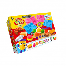 Креативна творчість "Тісто для ліплення "Шеф-кухар" Danko Toys TMD-17-01U…-04U з формами Сендвіч-бар
