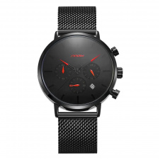 Чоловічий наручний годинник Sinobi S9807G 11S9807G02 Чорний
