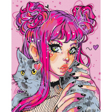 Картина за номерами BrushMe "Котячий погляд @nila_art_art" 40х50см BS53522