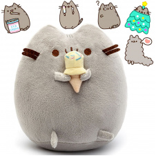 Комплект 2Life М'яка іграшка Pusheen cat 12х15 см та Набір 5 шт багаторазових наклейок v-12320