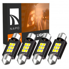 Комплект світлодіодних ламп для вантажівок Napo Truck SJ-3030-6SMD 24V 39mm C5W C10W 4 шт Білий (2476310800)